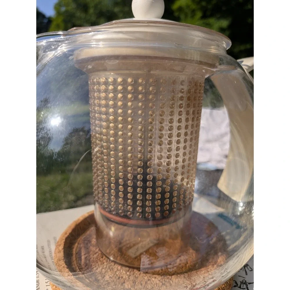 Bodum Vintage Zabar's Assam Heat Resistant Glass Teapot With Tea Press Infuser